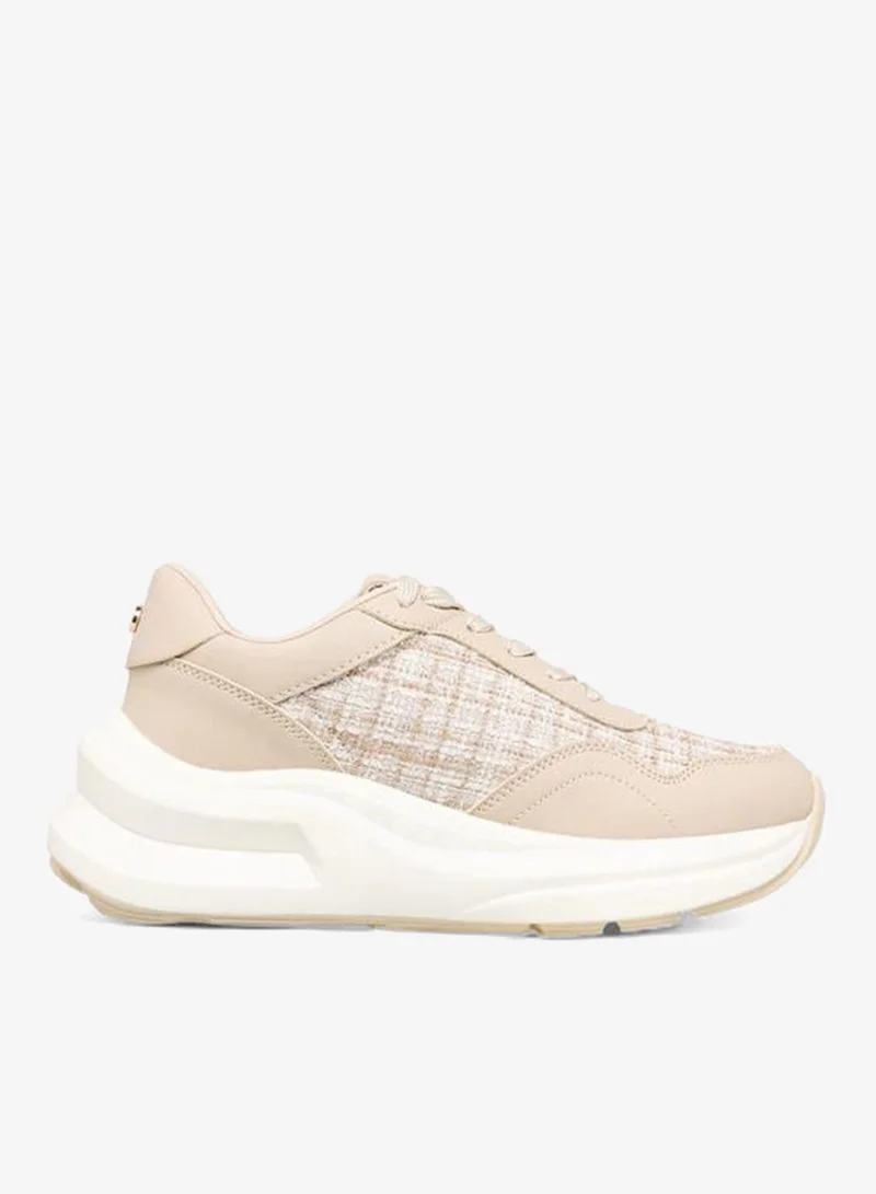 Women Panelled Lace-Up Sneakers