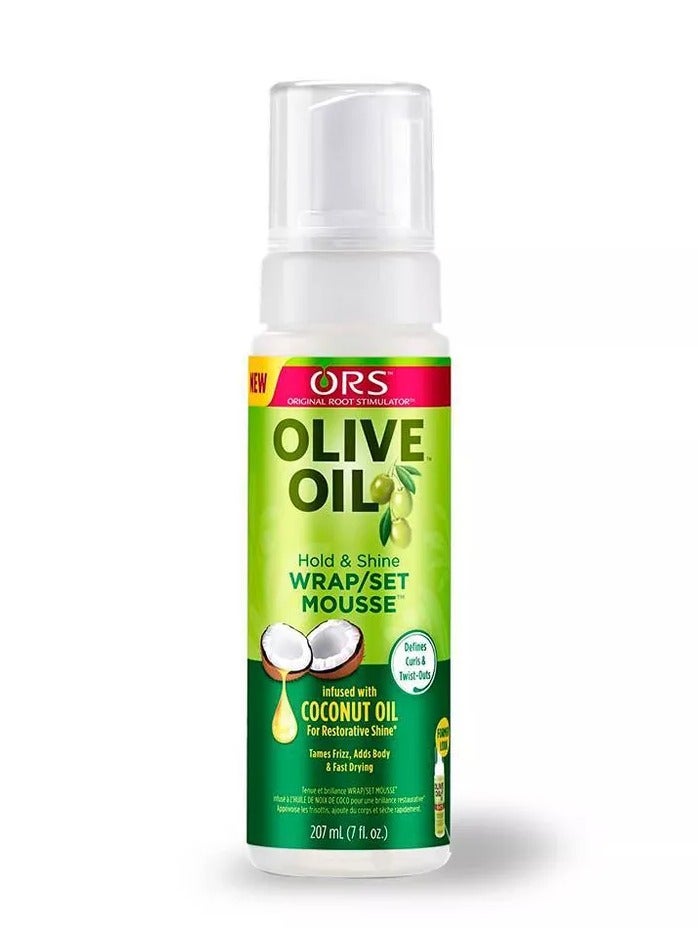 ORS Organic Root Stimulator Nourishing sheen Spray with Olive Oil for styling, moisturizing and polishing, enriched with Coconut Oil for added shine and restoration 207ml - Image 1