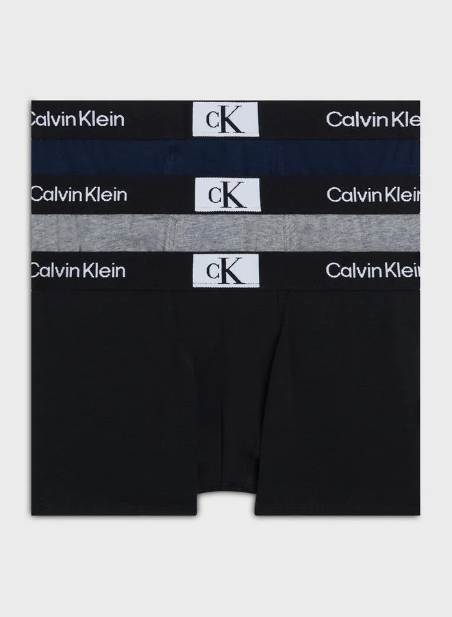 CALVIN KLEIN Youth 3 Pack Assorted Trunks