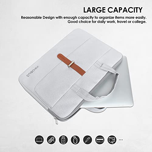 Probus Canvas Messenger Laptop Sleeve Case Cover Bag for Men/Women Grey| 13.3" - Image 2