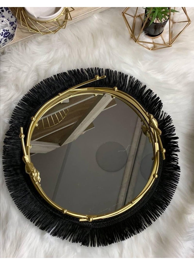NAMA Metal Tray - Elegant decorative serving tray with a stunning golden mirror finish and exquisite bird design, ideal for daily use, perfect 29 cm size to enhance home style and versatile décor - Image 4