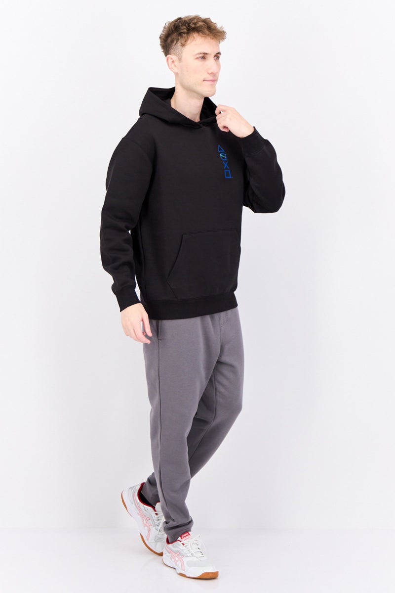 PUMA هودي رياضي للرجال من بومة x بلاي ستيشن بأكمام طويلة، خارجي، أسود - Image 4