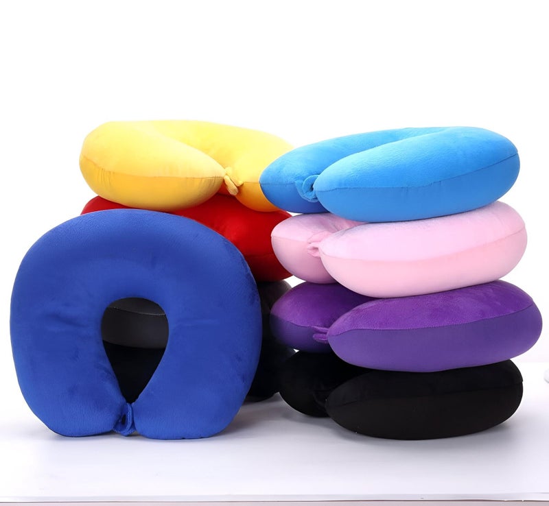 Neck Travel Pillow - Ultimate Microbead Support for Neck and Head with Soft Velvet Cover, Lightweight and Portable Design Perfect for Home, Office, Car Trips, or Travel Comfort - Image 4