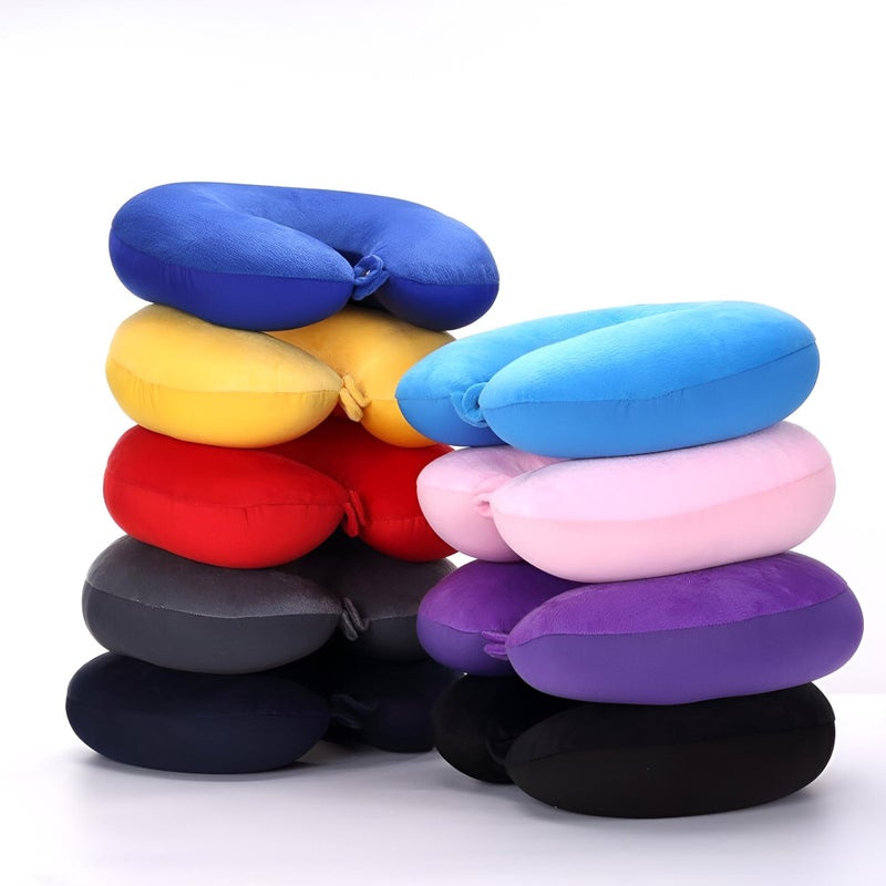 Neck Travel Pillow - Ultimate Microbead Support for Neck and Head with Soft Velvet Cover, Lightweight and Portable Design Perfect for Home, Office, Car Trips, or Travel Comfort - Image 3