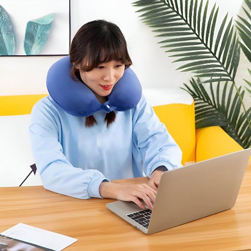 Neck Travel Pillow - Ultimate Microbead Support for Neck and Head with Soft Velvet Cover, Lightweight and Portable Design Perfect for Home, Office, Car Trips, or Travel Comfort - Image 5