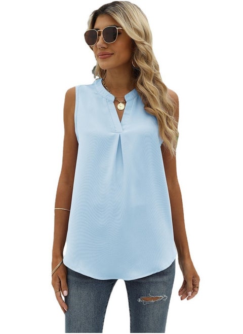 Spring And Summer New Solid Color Chiffon Loose Casual Vest