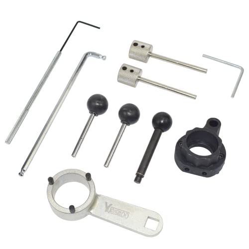 Yuesstloo Camshaft Timing Belt Tool Kit, Compatible with VW Audi Tiguan SEAT Skoda 1.6 2.0 TDI Diesel Engine, Replace T10264 T10265 T10060A 3359 T10051 T10490, with Carrying Case & Gloves - Image 2