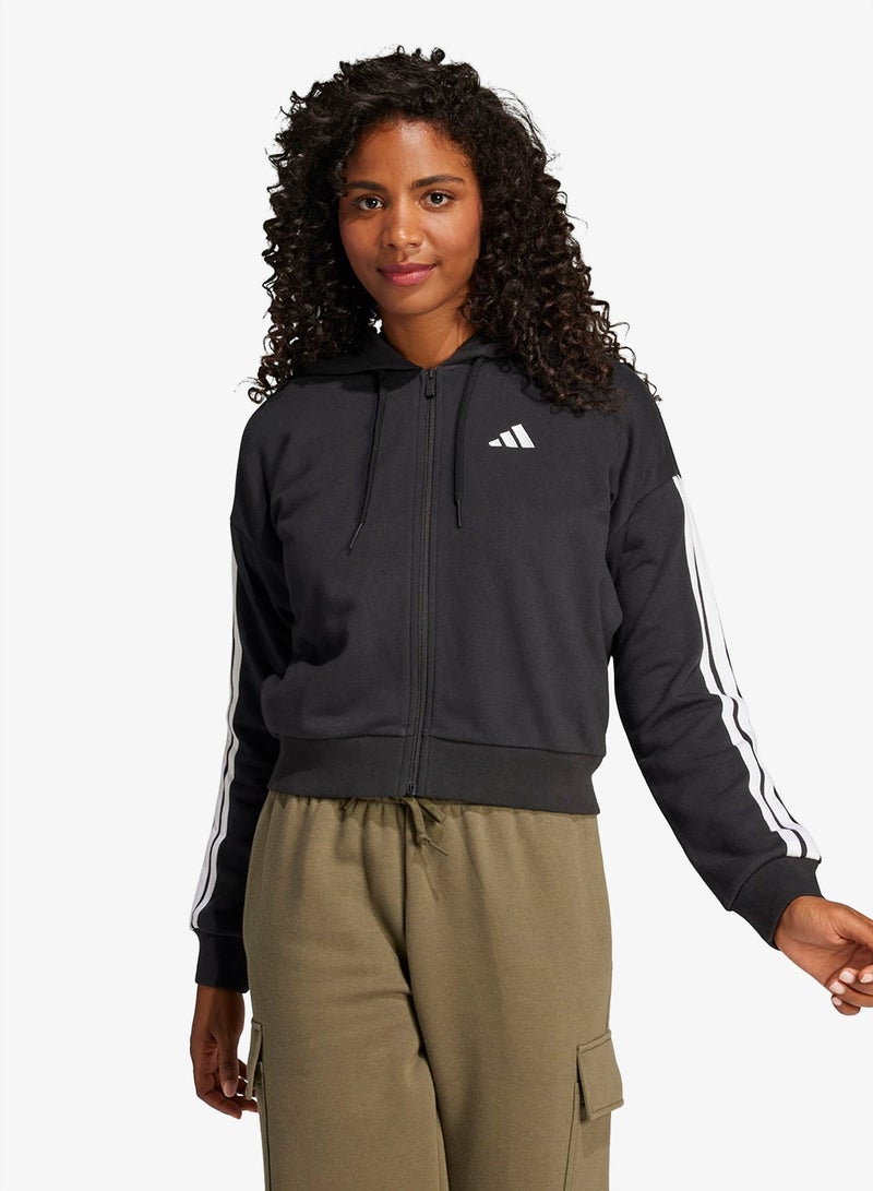 Adidas 3-Stripes Essential French Terry Hoodie - Image 1