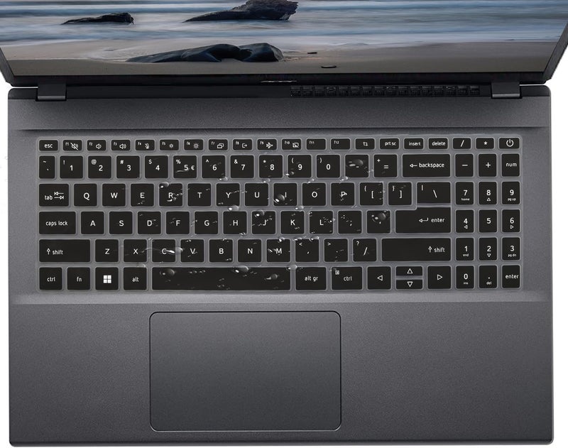 RAYA Silicone Keyboard Cover for Acer Nitro V 15 (ANV15-41 / ANV15-51 / ANV15-52) Acer Aspire 5 (A515-57G / A515-58GM) Acer Nitro Lite 16 (NL16-71G) Gaming Laptops (Black) - Image 3