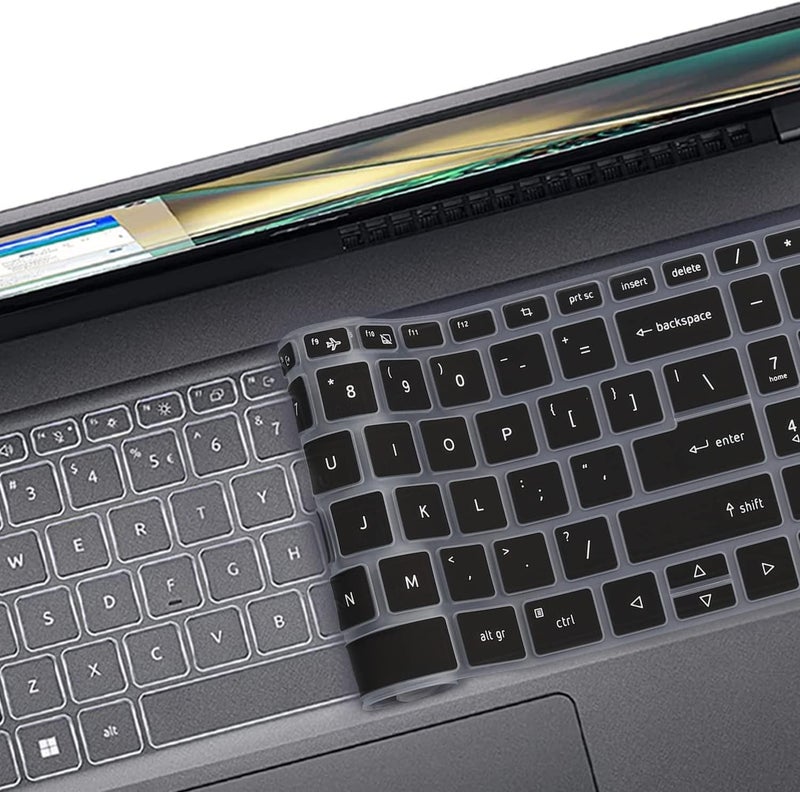 RAYA Silicone Keyboard Cover for Acer Nitro V 15 (ANV15-41 / ANV15-51 / ANV15-52) Acer Aspire 5 (A515-57G / A515-58GM) Acer Nitro Lite 16 (NL16-71G) Gaming Laptops (Black) - Image 5