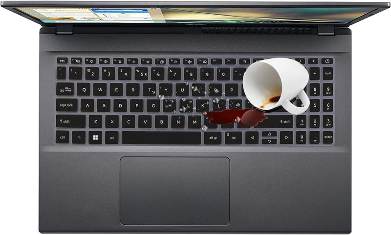 RAYA Silicone Keyboard Cover for Acer Nitro V 15 (ANV15-41 / ANV15-51 / ANV15-52) Acer Aspire 5 (A515-57G / A515-58GM) Acer Nitro Lite 16 (NL16-71G) Gaming Laptops (Black) - Image 4