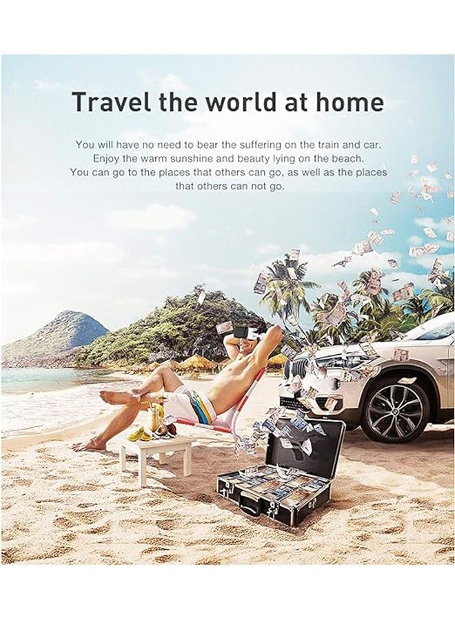 عام assistant: سماعة واقع افتراضي VR النظارات ثلاثية الأبعاد لمشاهدة الأفلام والألعاب الفيديو، متوافقة مع نظام التشغيل iOS وAndroid وتدعم شاشات بحجم 4.7-6.53 إنش - Image 4