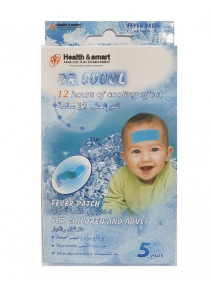 AD DR. Cool Fever Patch For Children And Adult 5 Pads 12 hours of cooling effect 