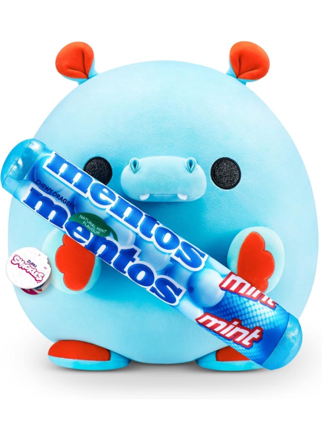 Snackles (Mentos) Hippo Super Sized 14 inch Plush by ZURU, Ultra Soft Plush, Collectible Plush with Real Licensed Brands, Stuffed Animal - Image 1