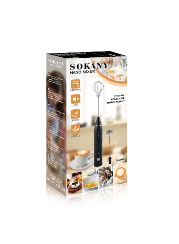 sokany خلاط يدوي، خلاط قهوة، قابل للشحن، مفرمة لحم، 120 واط، 201A-W  - Image 1