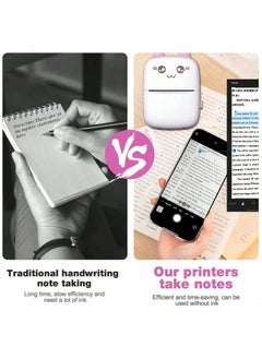 Generic Mini Photo Printer Sticker Printer Portable Thermal Printer Compatible With Android Or iOS Applications Inkless Printer Suitable For Printing Daily Diaries Photos Practical Memos And Worklists  - Image 5