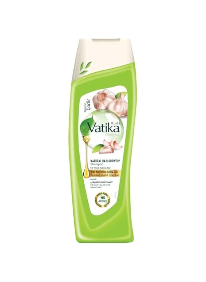 Vatika Naturals Spanish Garlic Natural Hair Growth Shampoo 400ml | For Natural Hair Growth | With Nourishing Vatika Oils | For Weak & Falling Hair