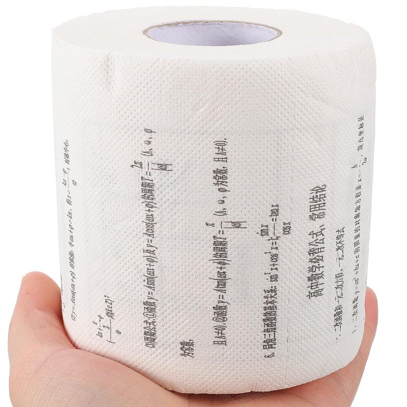 Mathematical Formula Printed Bathroom Tissue Paper 2 Rolls Fun Science Design - Image 5