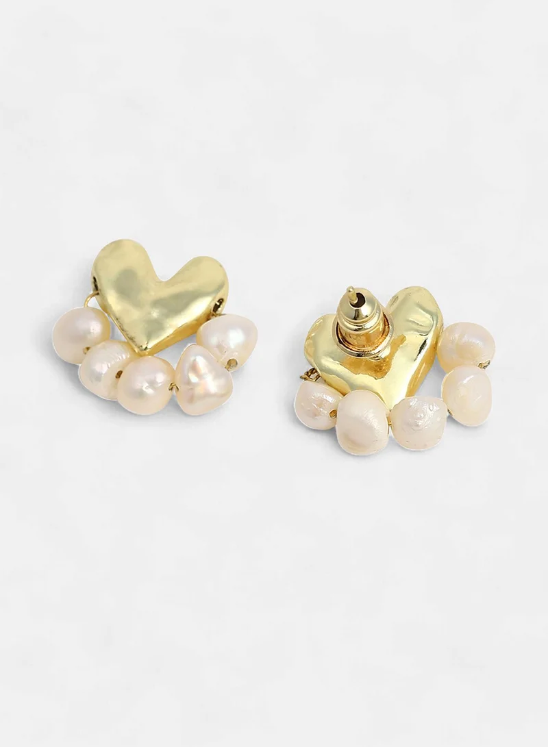 سوهي Contemporary Heart Artificial Stud Earring Jewellery