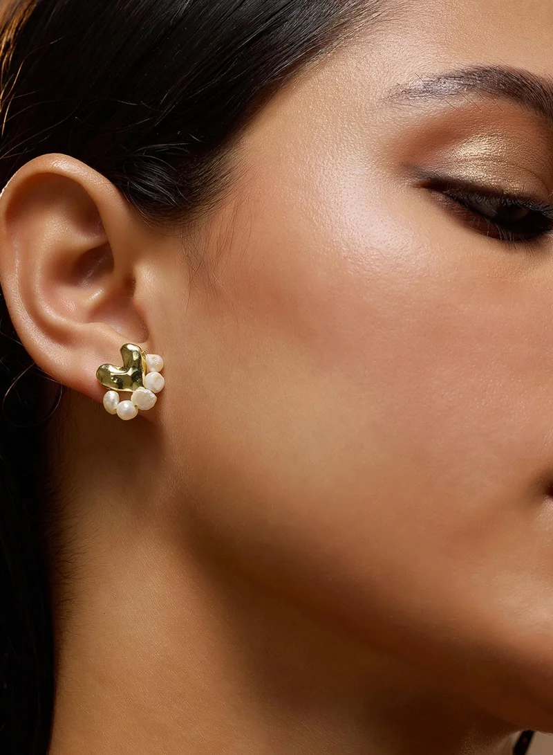 سوهي Contemporary Heart Artificial Stud Earring Jewellery