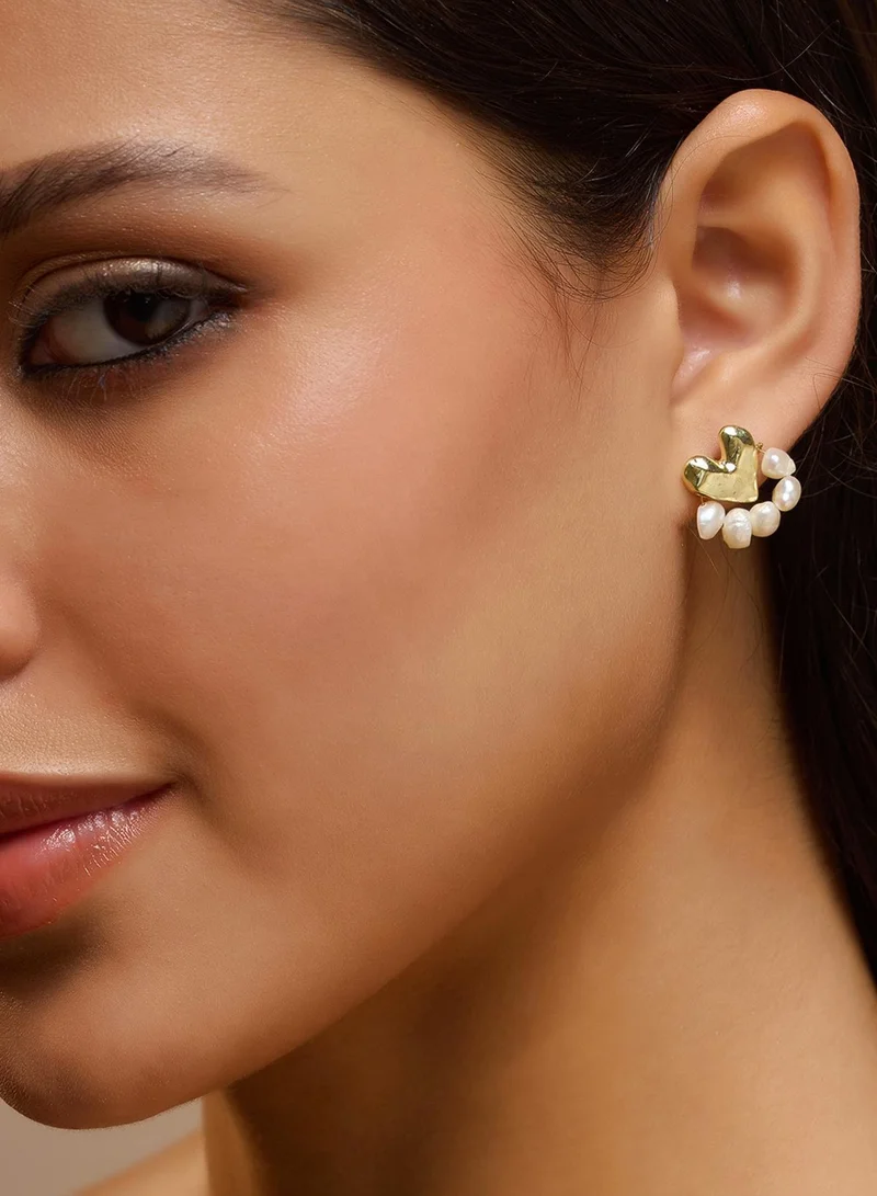 سوهي Contemporary Heart Artificial Stud Earring Jewellery