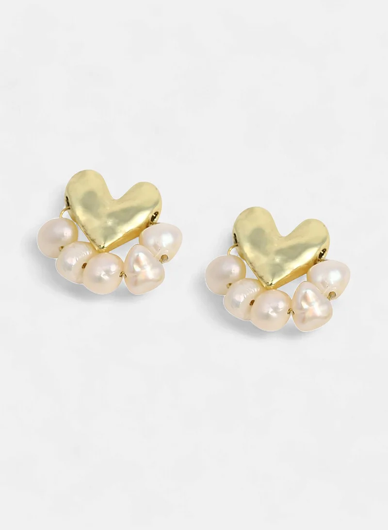 سوهي Contemporary Heart Artificial Stud Earring Jewellery