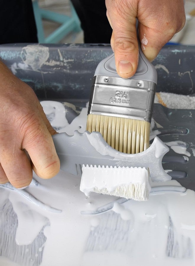ROLLINGDOG Paint Brush/Roller Cleaner Tool - Durable Plastic Paint Brush Comb with Lightweight Reinforced Handle,Wash and Reuse - Image 4