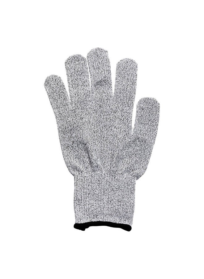 Restaurantware Extra Large Cut Gloves, 1 Pair Of Cut-Resistant Oyster Shucking Gloves - Level 5, Food-Grade, Gray Polyethylene And Fiberglass Mesh Gloves, For Meat Cutting Or Fish Filleting,  - Image 1