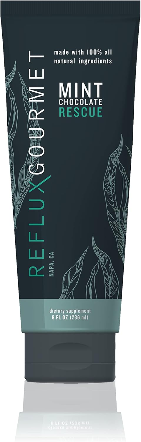 REFLUX GOURMET Mint Chocolate Rescue All-Natural Alginate Therapy, Acid Reflux, GERD, LPR, Heartburn Relief, Made from All Natural Ingredients Considered Safe for Children and Pregnant Women