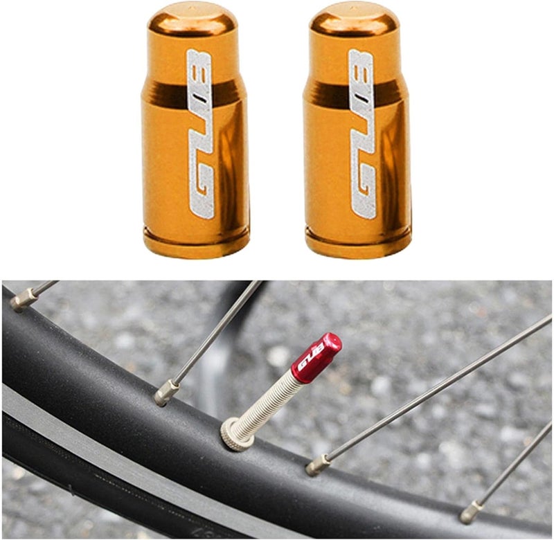 كلاراكو زوج من أغطية صمامات إطارات الدراجات الهوائية المصنوعة من سبائك الألومنيوم، مناسبة لصمامات بريستا الفرنسية/فوهات الإطارات، خفيفة الوزن للغاية، أغطية واقية من الغبار لإطارات الدراجات الجبلية والطرق. - Image 2