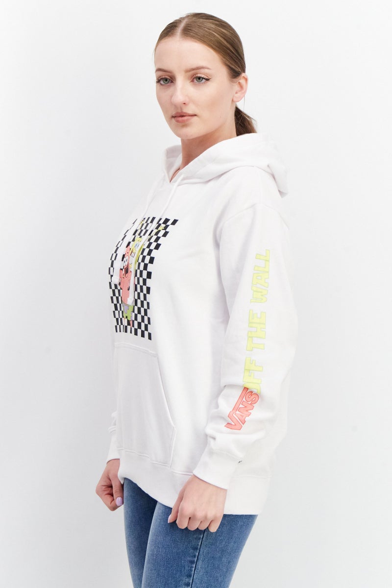 Vans x Spongebob Women Long Sleeves Graphic Hoodie, White - Image 2