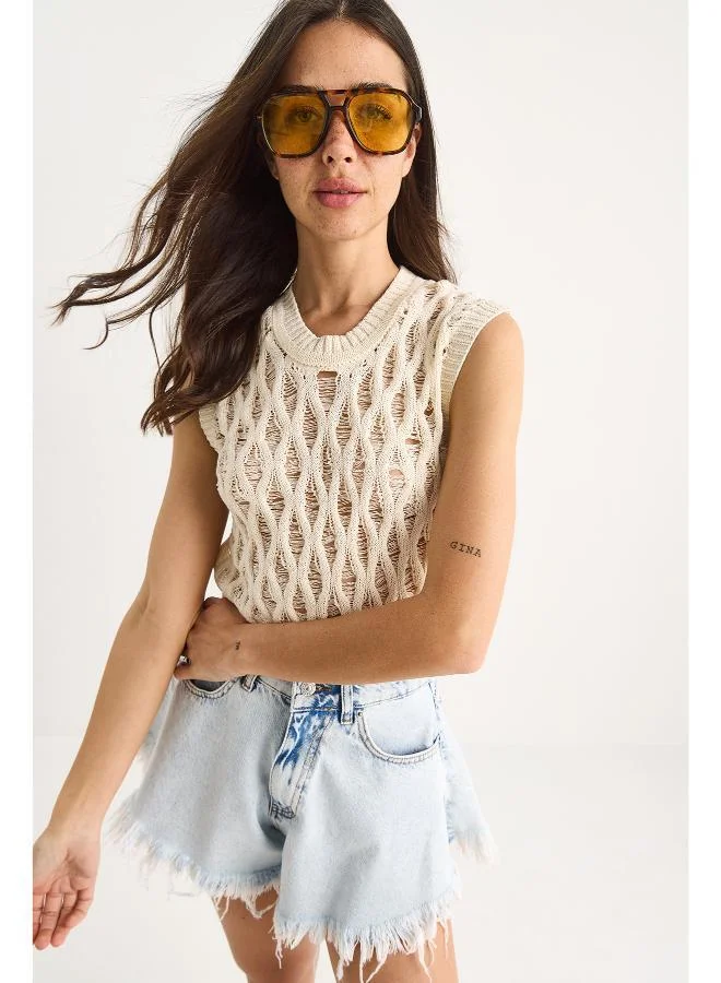 Ginger Knitted Crochet Top
