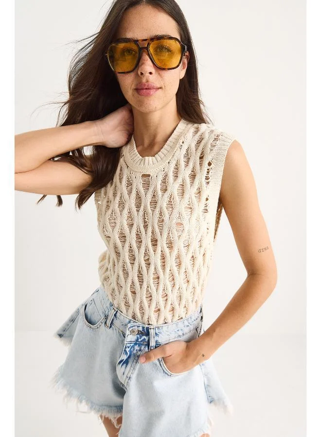 Ginger Knitted Crochet Top