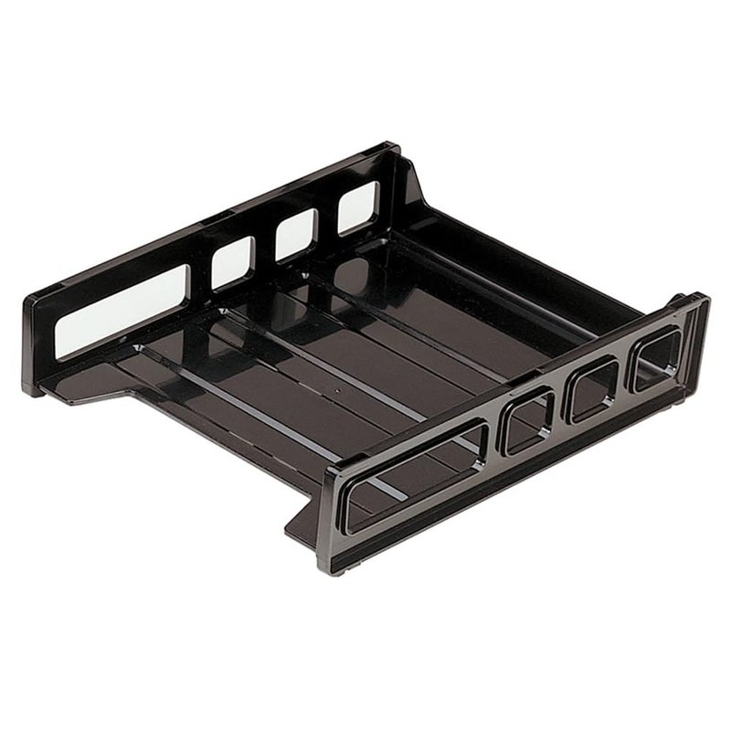 Officemate Front Loading Letter Trays Made in USA Smoke 21031