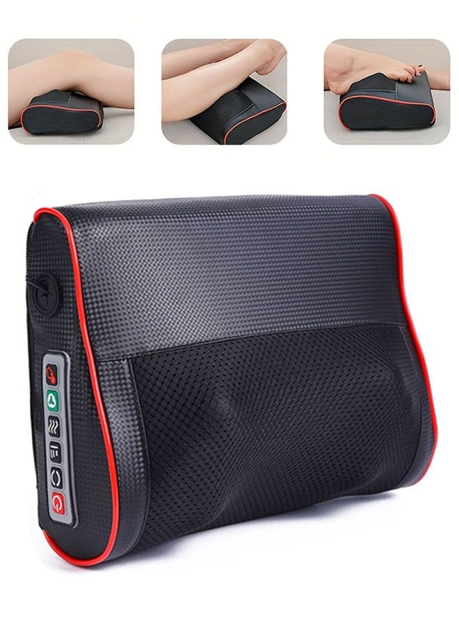 WINEENEE 4D Heated Massage Pillow - 16 Nodes Electric Neck Shoulder Back Massager with Heat, 3 Modes - Muscle Pain Relief Gift for Women & Men - Image 1