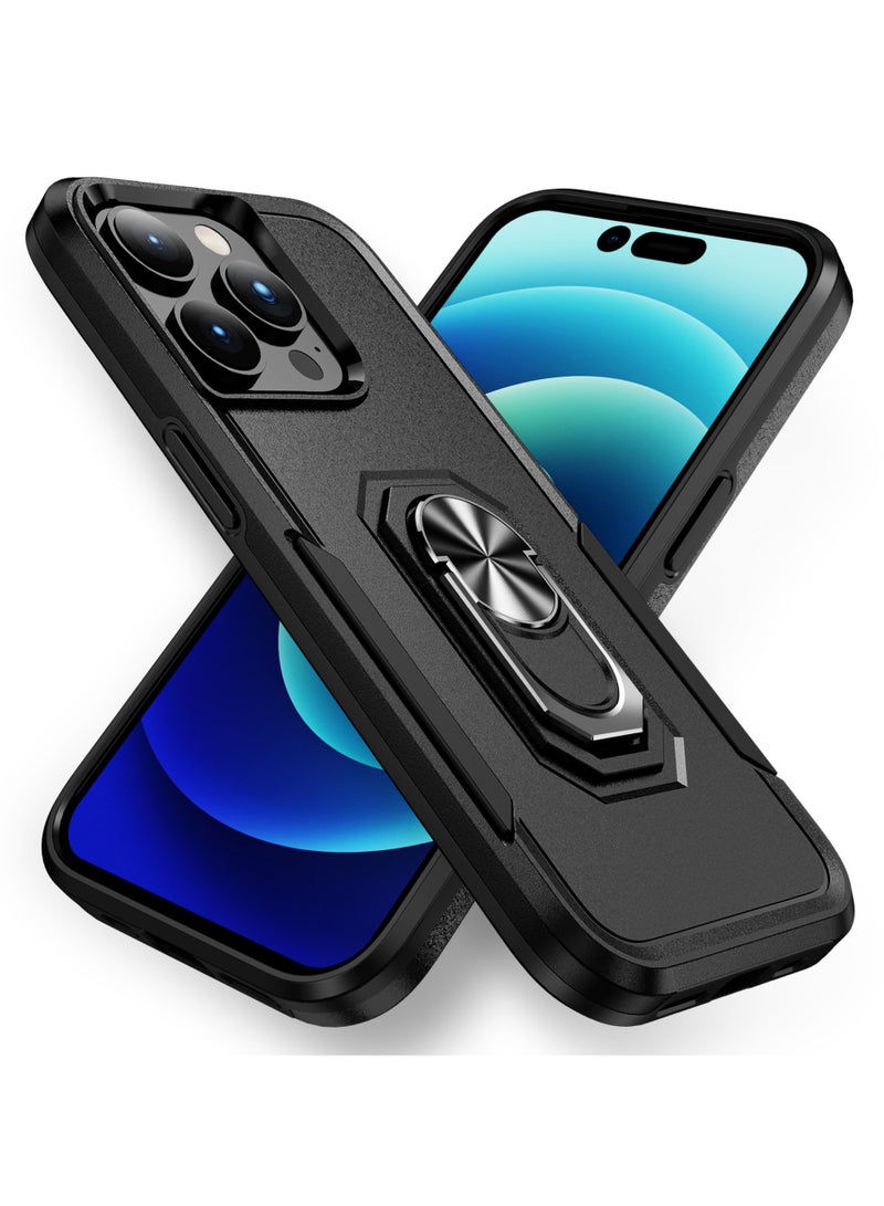 for iPhone 16 Pro Max Case Wallet Case with Card Holder Slot Ring Kickstand Armor  Shockproof Case Heavy Duty Protective Case Cover for iPhone 16 Pro Max Phone Case  - Image 1