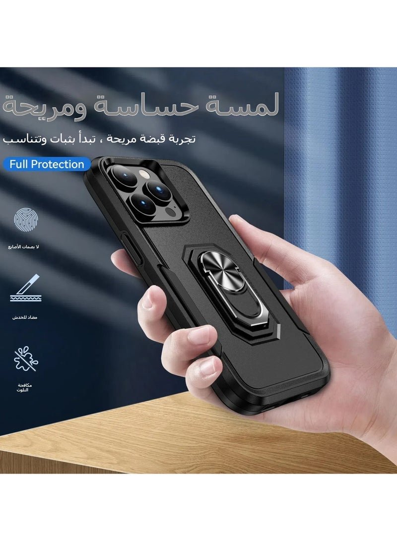 for iPhone 16 Pro Max Case Wallet Case with Card Holder Slot Ring Kickstand Armor  Shockproof Case Heavy Duty Protective Case Cover for iPhone 16 Pro Max Phone Case  - Image 4