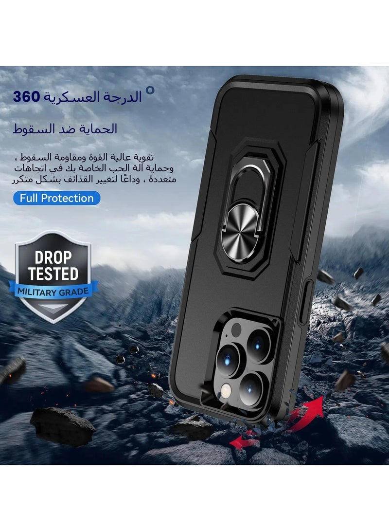 for iPhone 16 Pro Max Case Wallet Case with Card Holder Slot Ring Kickstand Armor  Shockproof Case Heavy Duty Protective Case Cover for iPhone 16 Pro Max Phone Case  - Image 5