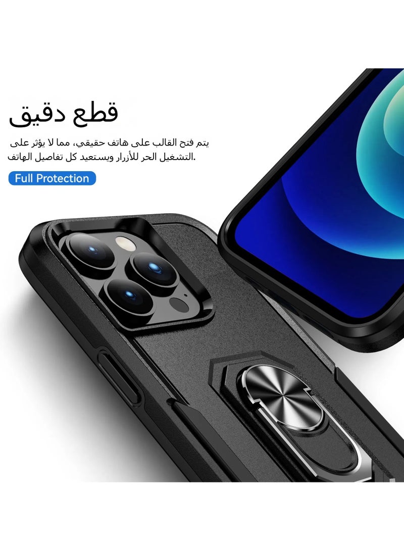 for iPhone 16 Pro Max Case Wallet Case with Card Holder Slot Ring Kickstand Armor  Shockproof Case Heavy Duty Protective Case Cover for iPhone 16 Pro Max Phone Case  - Image 3