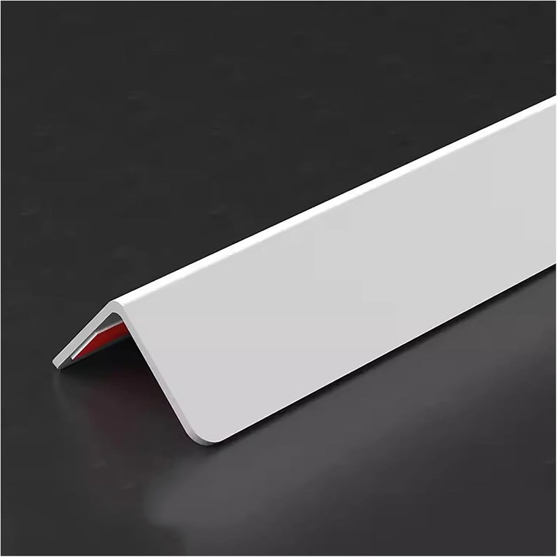 Decoration Corner Guard Strip, Corner Guard Living Room Decoration PVC Right Angle Edge Prevent Collision Strip, Tile Wall Protector.White-3.6x180cm/1.4x71in - Image 1