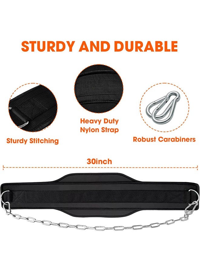 YelaJoy Premium Dip Belt for Weight Lifting - 440lb Capacity, 37" Adjustable Chain, Universal Fit for Pull-Ups, Dips, Squats & Push-Ups,GYM Workout,Crossfit, Weight Lifting, Training, Fitness - for Men & Women (Durable Stainless Steel & Comfort Nylon) - Image 5