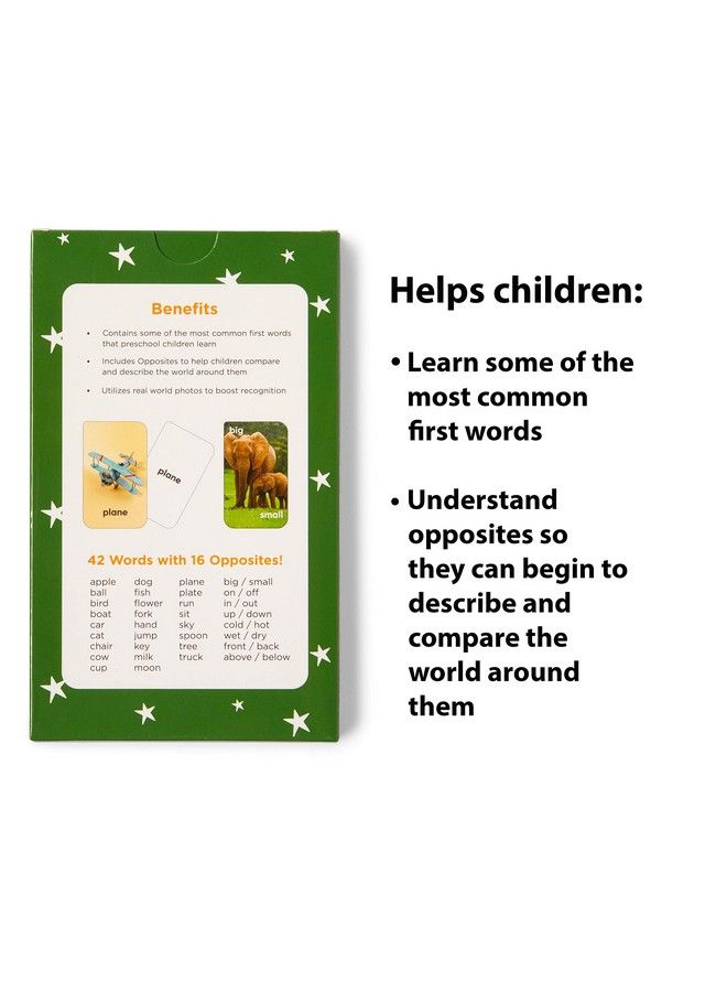 Think Tank Scholar First Words Flash Cards Opposites Flashcards For Toddlers 24 And Kids Ages 4, 5, 6, 7, 8 Years Old Real Pictures Homeschool, Preschool, Elementary School, Classroom Learning  - Image 5