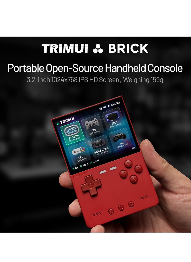 Generic - Trimui Brick Handheld Game Linux Console T3040 Portable Open-Source Allwinner A133P PowerVR GE8300 3.2 inches IPS Full-fit Screen Built-in Mono Microphone 3000mAh - Image 1