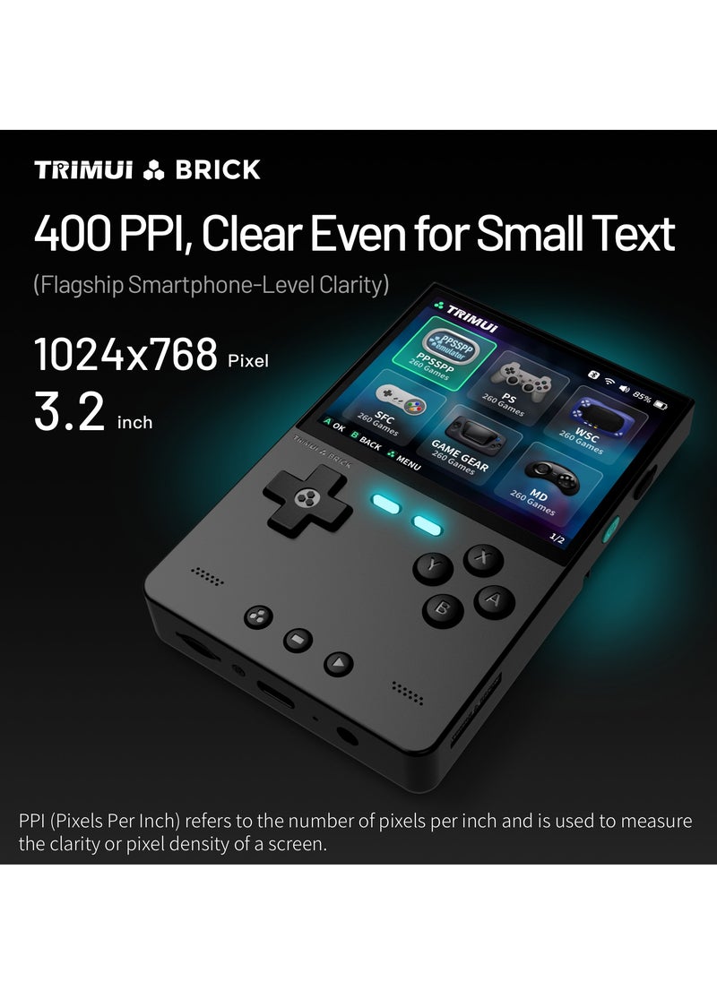 Generic - Trimui Brick Handheld Game Linux Console T3040 Portable Open-Source Allwinner A133P PowerVR GE8300 3.2 inches IPS Full-fit Screen Built-in Mono Microphone 3000mAh - Image 1
