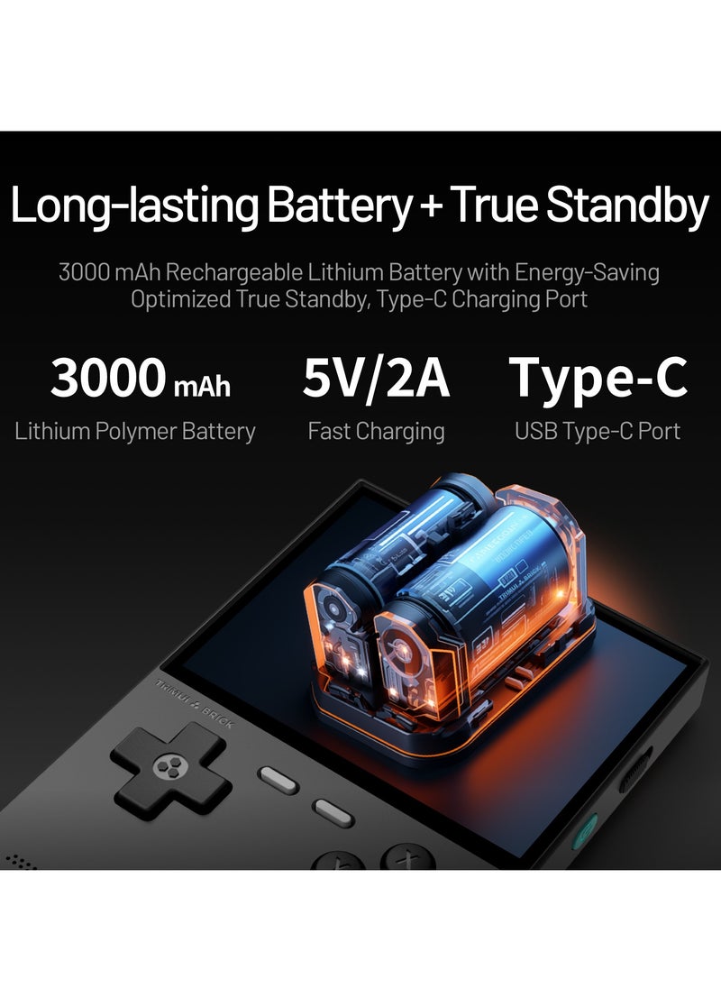 Generic - Trimui Brick Handheld Game Linux Console T3040 Portable Open-Source Allwinner A133P PowerVR GE8300 3.2 inches IPS Full-fit Screen Built-in Mono Microphone 3000mAh - Image 1