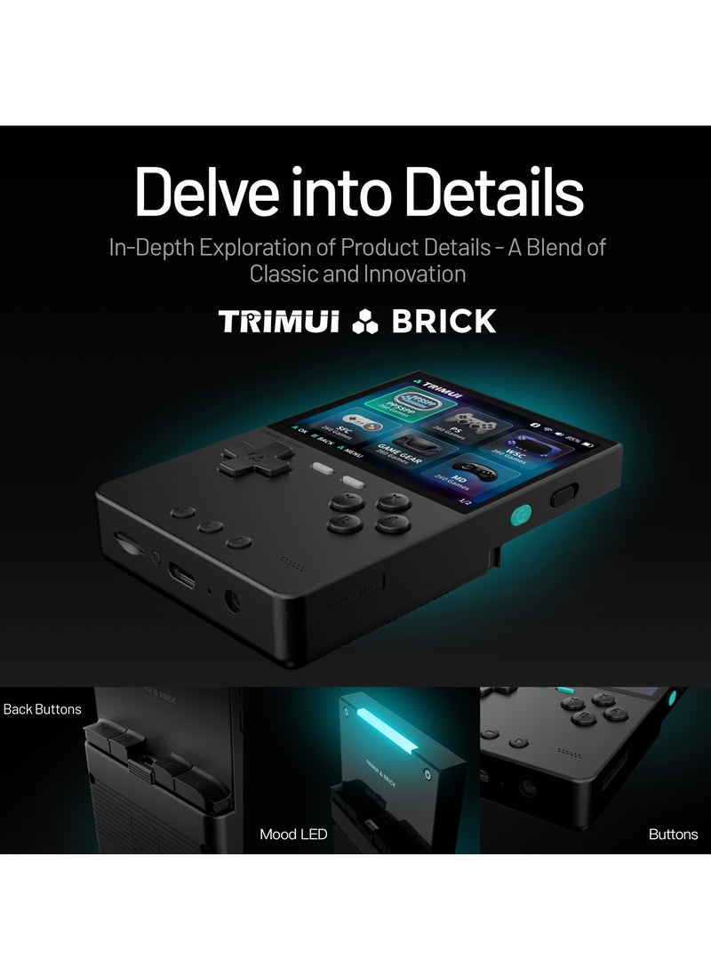 Generic - Trimui Brick Handheld Game Linux Console T3040 Portable Open-Source Allwinner A133P PowerVR GE8300 3.2 inches IPS Full-fit Screen Built-in Mono Microphone 3000mAh - Image 1