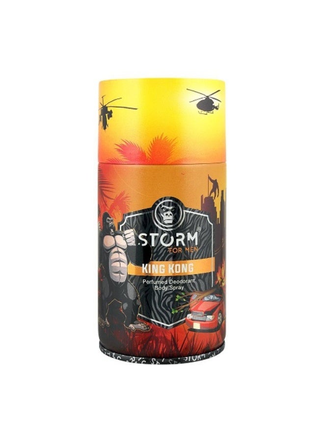 بخاخ معطر للجسم للرجال من ستورم، صنع في تركيا، 250 مل مع عطر فاخر ومبهج يدوم طويلاً. (كينج كونج)