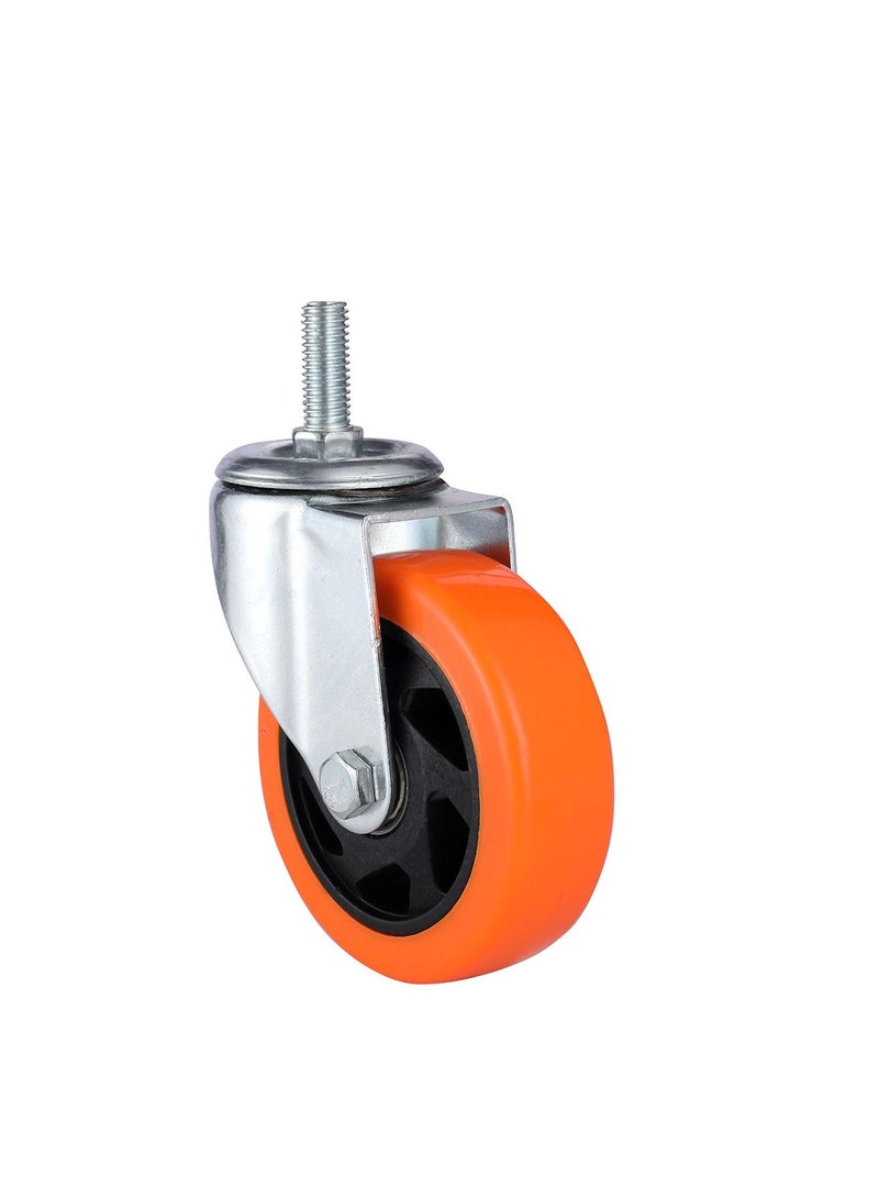 BMB tools PVC Caster - Swivel - Screw M12x30mm, 2 Piece, 100mm, Yellow | Wheel, Furniture Caster, Dolly Caster Industrial Casters Replacement Caster Wheel Workbench, Tool Carts, DIY Furniture Repair.  - Image 3
