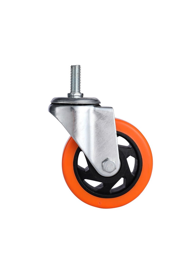 BMB tools PVC Caster - Swivel - Screw M12x30mm, 2 Piece, 100mm, Yellow | Wheel, Furniture Caster, Dolly Caster Industrial Casters Replacement Caster Wheel Workbench, Tool Carts, DIY Furniture Repair.  - Image 2