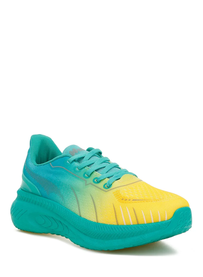 London Rag Gradient Flyknit Sneakers in Green